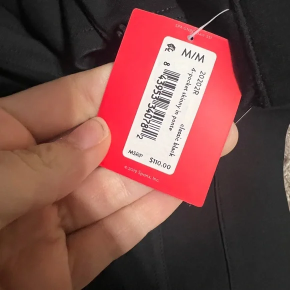 NWT SPANX M the perfect black pant, ankle 4 pocket skinny in ponte - Picture 4 of 5